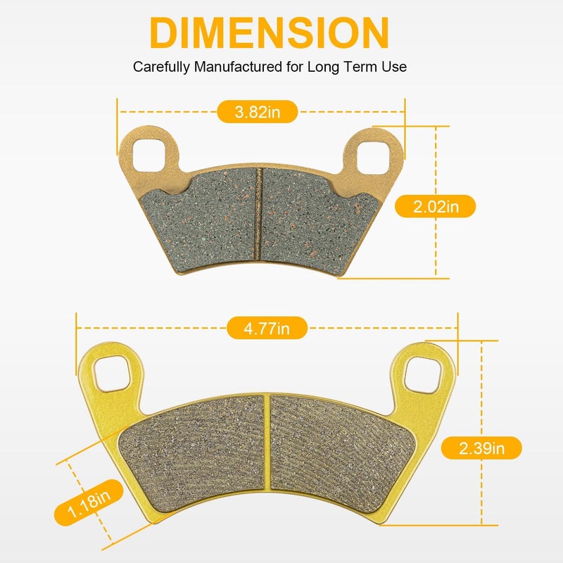 Deargooday Front and Rear Severe Duty Brake Pads for Polaris ACE RZR Ranger XP 500 570 700 800 900 - Image 5
