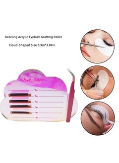 Dazzling Eyelash Grafting Pallet, Acrylic Lash Tile holder, Makeup Palette Eyelash Extensions Storage Gasket Pads with Suction for Tweezers (Cloud-Shaped C) - pzsku/Z2590A51ABC2D738337A5Z/45/_/1692390781/7d94cd35-cbdf-47ea-a835-bc99c3133354