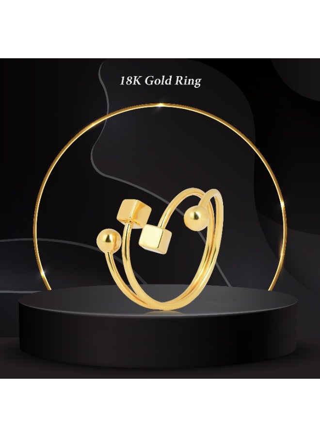 بفلح للمجوهرات خواتم من الذهب الأصفر عيار 18 قيراطًا لكل لحظة - Image 3