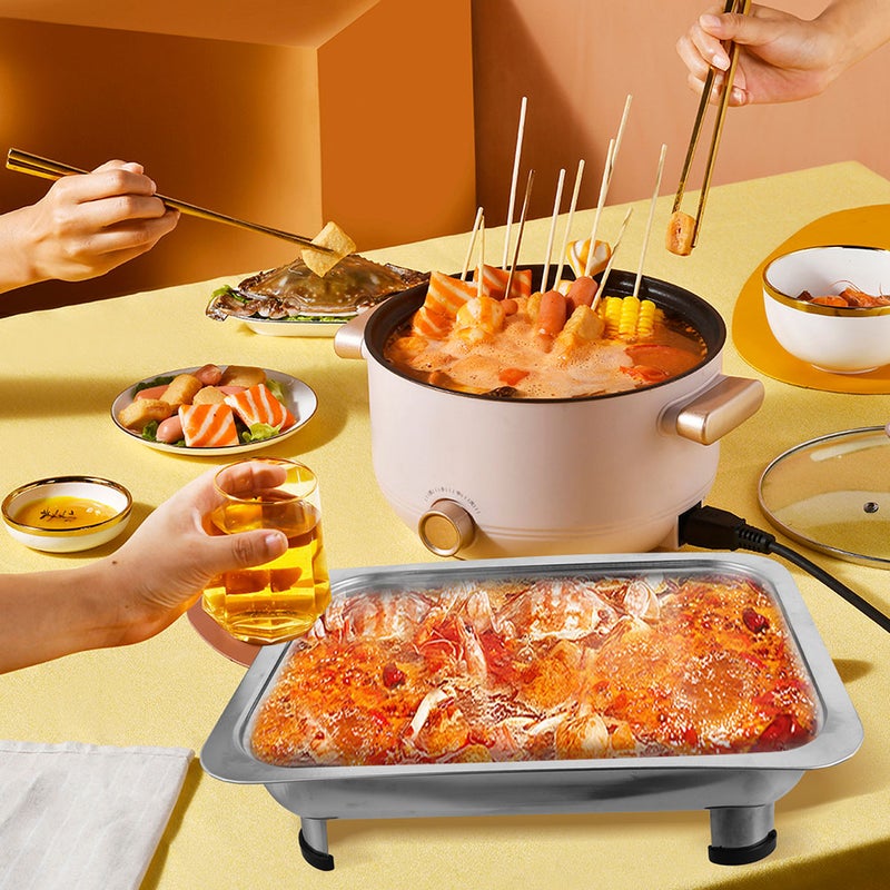 Buffet Server Tray Canteen Tray Fish Serving Platter Chafing Dish Tray Food Tray With Lid - Image 3