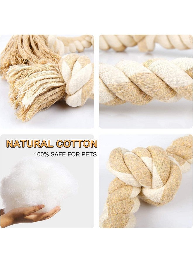 بت مجموعة من 3 ألعاب حبلية متينة لتنظيف أسنان الحيوانات الأليفة ومضغها وعضها - مصنوعة من القطن الطبيعي الآمن بنسبة 100% (أخضر) - Image 4