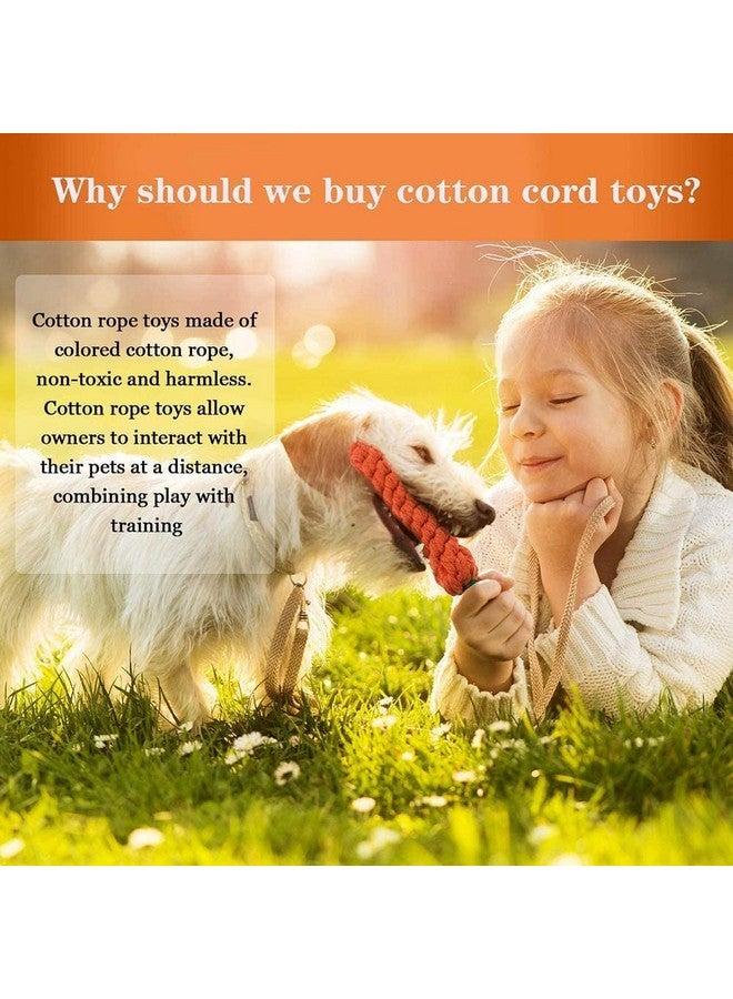 بت مجموعة من 3 ألعاب حبلية متينة لتنظيف أسنان الحيوانات الأليفة ومضغها وعضها - مصنوعة من القطن الطبيعي الآمن بنسبة 100% (أخضر) - Image 2