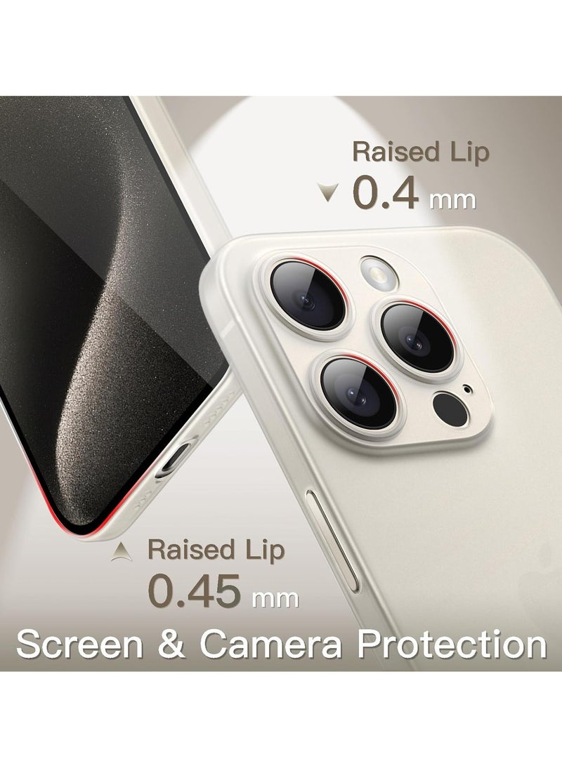 TIGER Ultra Slim (0.35mm Thin) Case for iPhone 15 Pro 6.1-Inch – Camera Lens Cover Full Protection, Lightweight Matte Finish PP Hard Minimalist Case, Wireless Charging Support, Scratch & Drop Resistant - Image 4