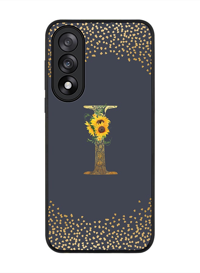 Stylizedd For OnePlus Nord 5 / Ace 5 Ultra Case,Slim fit Camera Protection, Shockproof Thin Phone cover  - Custom Floral Monogram - I  (Grey )