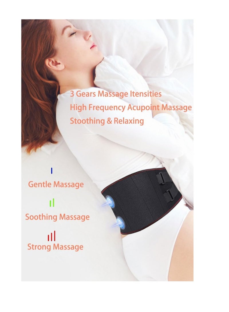 Generic Heating Pad for Period, Electric Heating Pad for Pain Relief, 3 Temperature Adjustable Menstrual Heating Pad, 3 Massage Modes Waist Belt Massager for Women Men,Lumbar Abdomen Back Physiotherapy Device  - Image 3