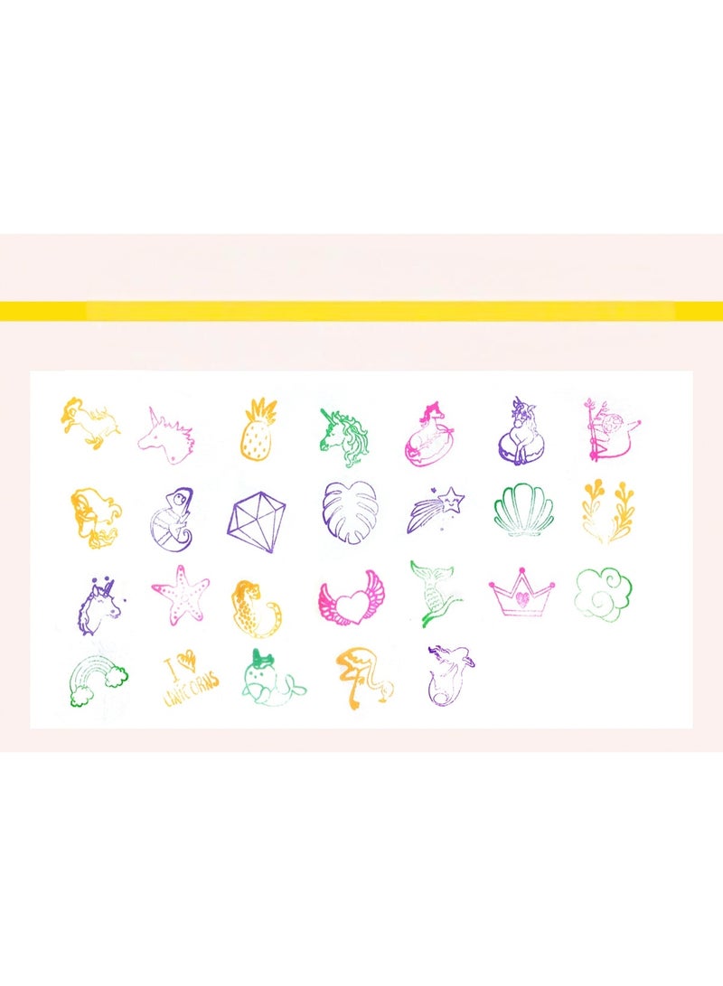 PAPERSAY 26-Piece Cute Stamps for Kids, Self Inking Stamps, Washable Stamper Toys for Children Crafts Party, Favor School Prizes, Birthday Gift and Learn Props Birthday Gift ,Party Supplies Goodie Bag Prizes Classroom Rewards Filler Arts and Crafts for Kids - Image 2