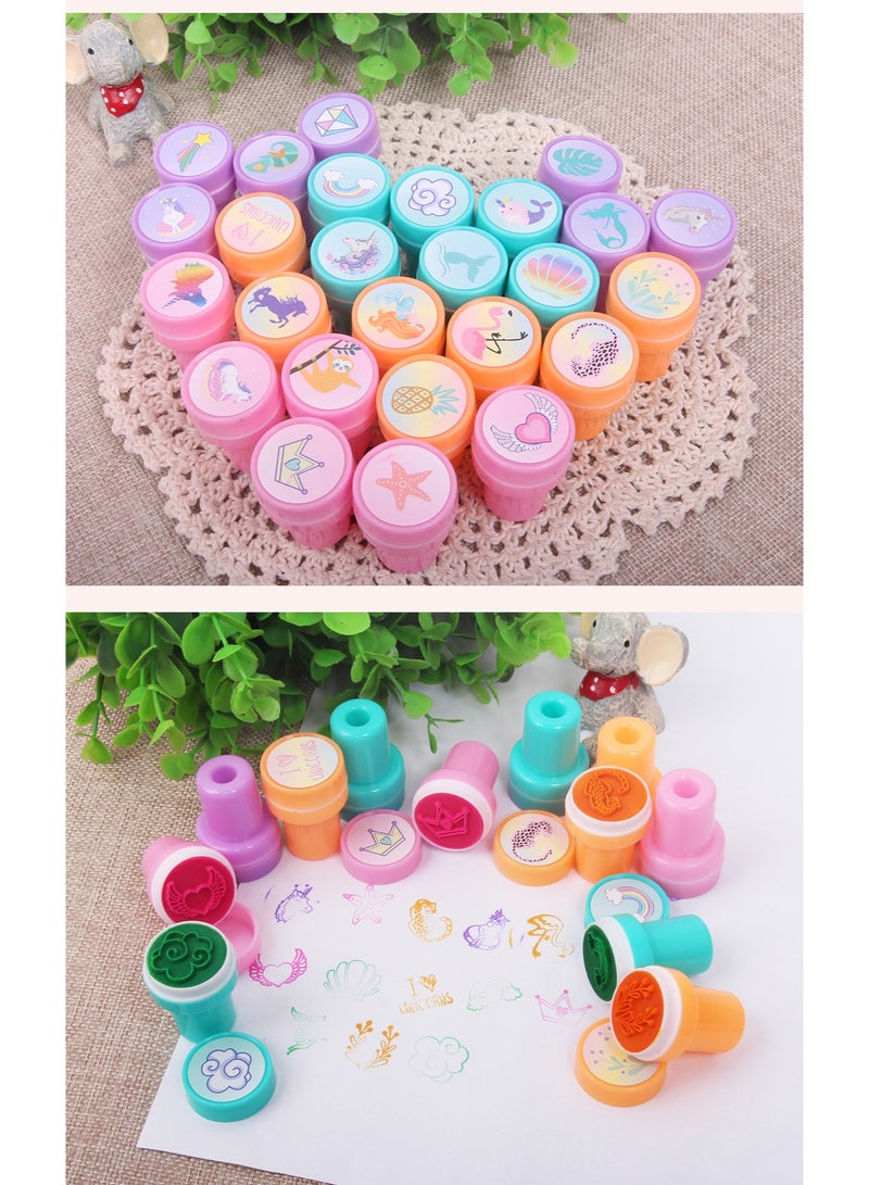 PAPERSAY 26-Piece Cute Stamps for Kids, Self Inking Stamps, Washable Stamper Toys for Children Crafts Party, Favor School Prizes, Birthday Gift and Learn Props Birthday Gift ,Party Supplies Goodie Bag Prizes Classroom Rewards Filler Arts and Crafts for Kids - Image 4