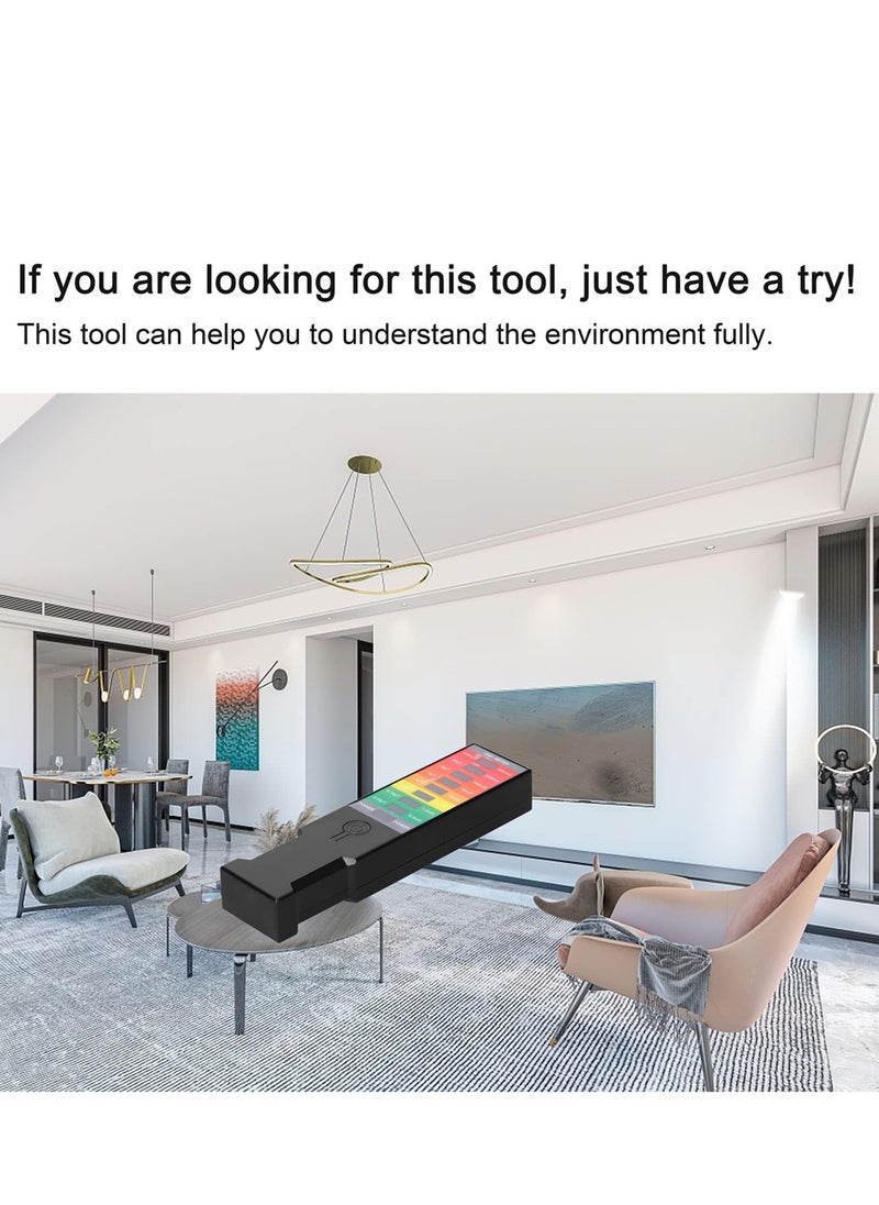 Excefore - جهاز اختبار الإشعاع، مقياس المجال الكهرومغناطيسي EMF محمول، مقياس EMF باليد لمراقبة المجال المغناطيسي، كاشف الكهرباء الكهرومغناطيسي للبيئة المنزلية 9 مقياس غاوس LED - Image 1