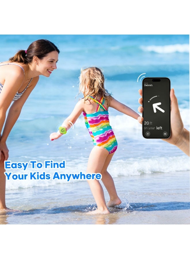 Waterproof Airtag Bracelets for Kids，Apple Air tag Holder for Kids-Soft Silicone Hidden Air tag Wristband - Lightweight AirTag Watch Band for Child - Image 5