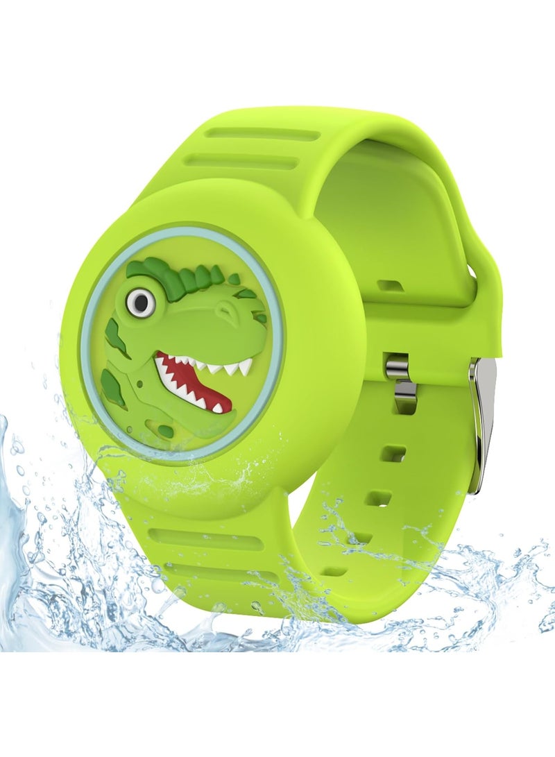 Waterproof Airtag Bracelets for Kids，Apple Air tag Holder for Kids-Soft Silicone Hidden Air tag Wristband - Lightweight AirTag Watch Band for Child - Image 1