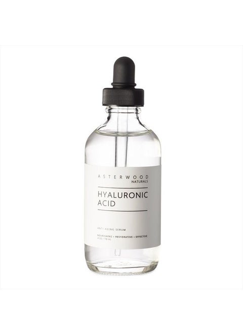 Asterwood Pure Hyaluronic Acid Serum for Face; Plumping Anti-Aging Face Serum, Hydrating Facial Skin Care Product, Fragrance Free, Pairs Well with Vitamin C Serum & Retinol Serum, 118ml/4 oz