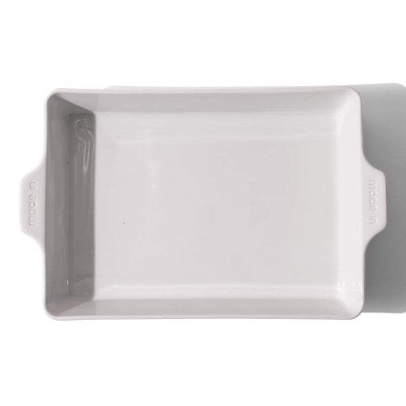 Made In Cookware  Rectangular Baking Dish  White  Hand Crafted Porcelain  Professional Bakeware  Made in France