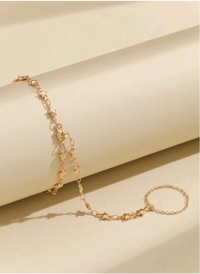 FIFTY 50 - High Quality Trendy Bracelet For Women Connected With Ring - Image 1