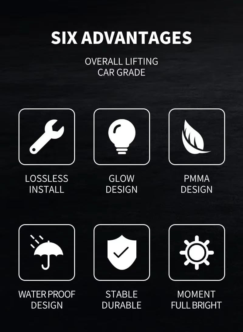 Vierex LED Front Hood Grille Emblem Light for Ford Mustang GT350 GT500 Shelby Cobra – Waterproof Car Front Badge Light, Modified Exterior Accessory, Dynamic Lighting Decoration for Mustang Spoiler - Image 4