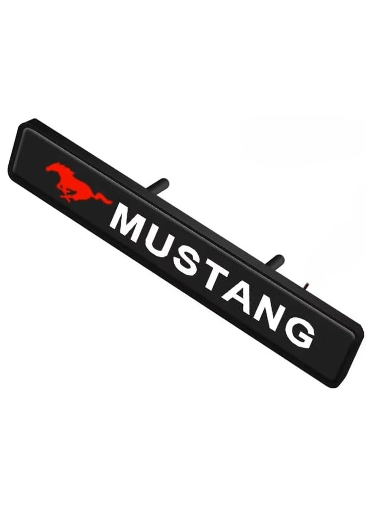 Vierex LED Front Hood Grille Emblem Light for Ford Mustang GT350 GT500 Shelby Cobra – Waterproof Car Front Badge Light, Modified Exterior Accessory, Dynamic Lighting Decoration for Mustang Spoiler - Image 1