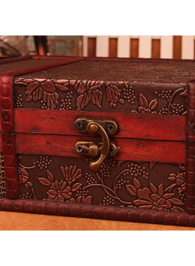 الأزرق جي دبليو ترتيب كتاب سطح المكتب الأوروبي صندوق تخزين ، صندوق المجوهرات الخشبية ، صندوق خشبي عتيق ، صندوق تخزين قديم ، دعائم التصوير الفوتوغرافي - Image 5