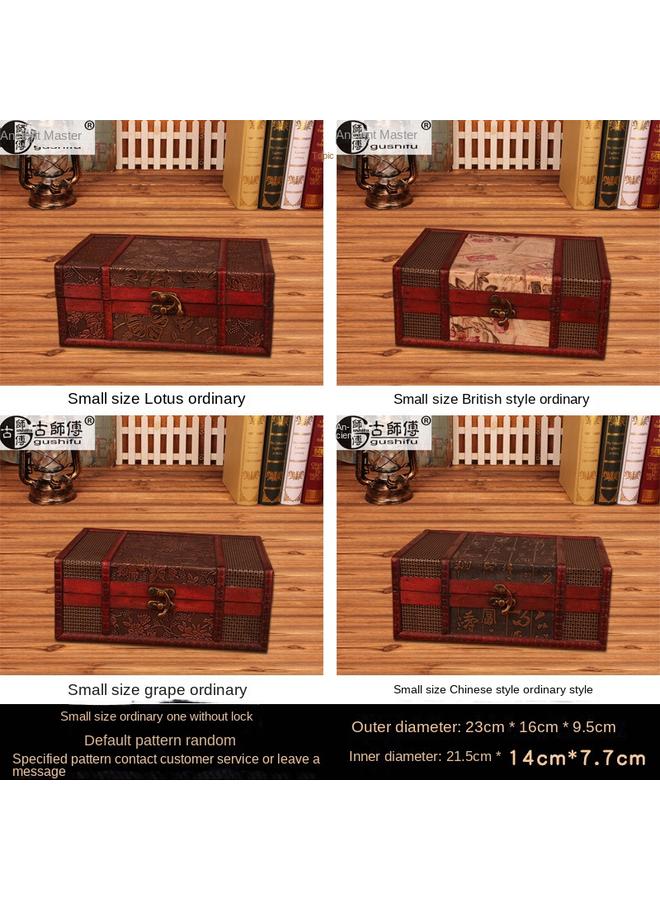 الأزرق جي دبليو ترتيب كتاب سطح المكتب الأوروبي صندوق تخزين ، صندوق المجوهرات الخشبية ، صندوق خشبي عتيق ، صندوق تخزين قديم ، دعائم التصوير الفوتوغرافي - Image 3