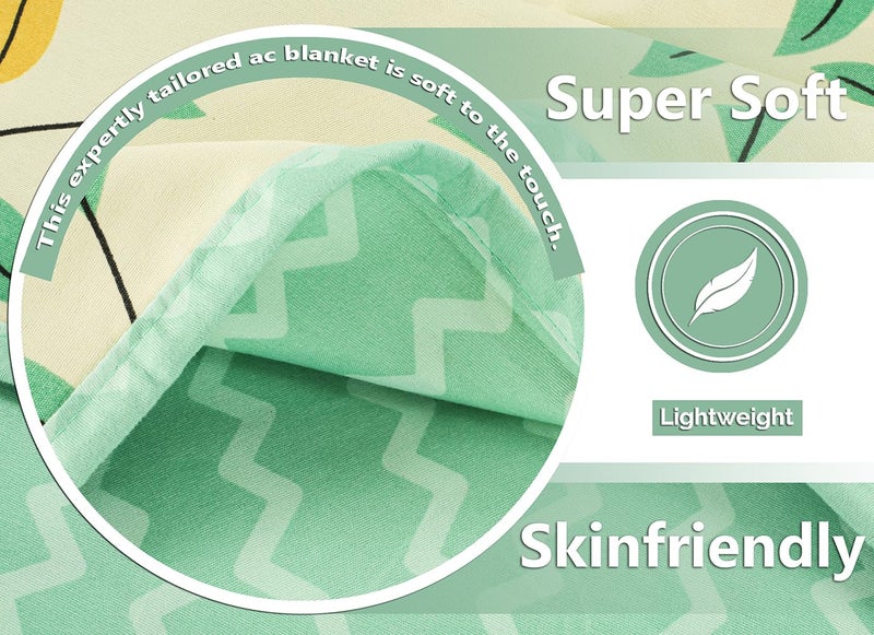 VAS COLLECTIONS Cotton Super Soft Brushed Microfiber Cotton 2 Layer Breathable Double Bed Dohar Lightweight Summer | AC | All Season Blanket Dohar 84X96(Inches) 213X243(CM) Cotton Pista & Light Green - Image 3