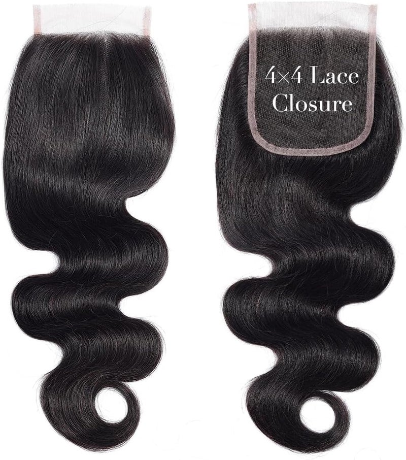 Selina Lace Closure 14 Inch Brazilian Body Wave Closure Free Part Lace Closure 4X4 Unprocessed Human Hair Natural Black Color Virgin Human Hair - Image 2
