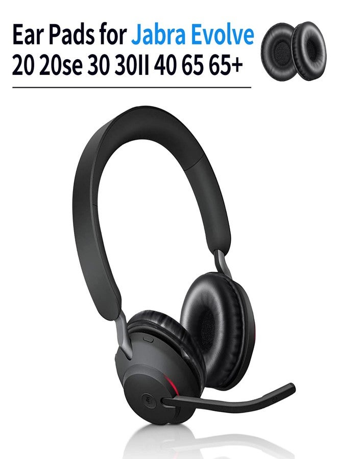 XBERSTAR Ear Pads for Jabra Evolve 20 20se 30 30II 40 65 65+Replacement Ear Cushion Foam Cover Compatible with Jabra Evolve 20 30 40 65 Headphone (Black earpads) - Image 5
