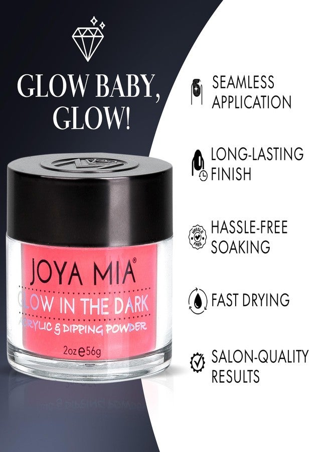 JOYA MIA Glow-in-the-Dark Acrylic & Dipping Powder - Premium Nail Powder for Flawless Enhancements, Available in 12 Colors, 2 oz (DPGW-11) - Joya Mia - Image 4
