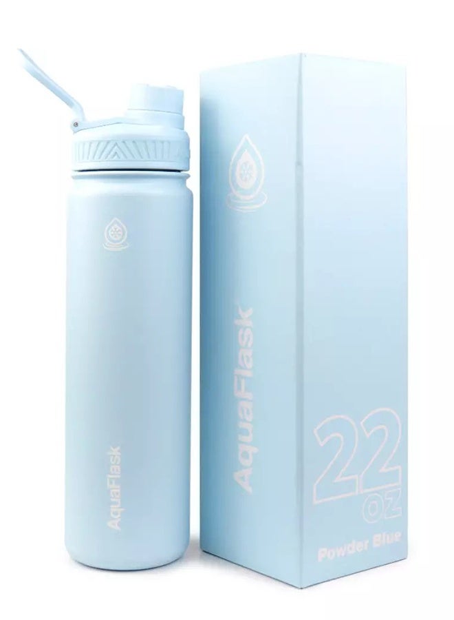 AquaFlask 22oz/32oz Stainless Steel Double-walled Vacuum Insulated Water Bottles for 12-hour hot or 24-hour cold retention BPA-free - Image 3