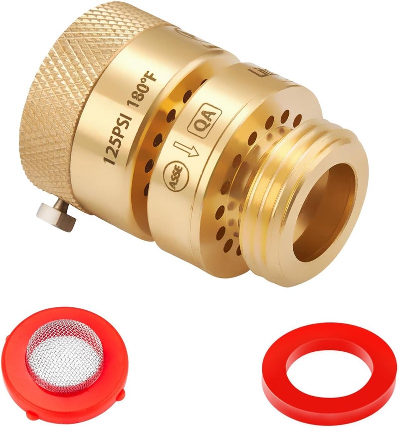 LitOrange 1 Pack 1-1/16" Fine Thread (Female) Lead-Free Self-Draining Vacuum Breaker, PK 1390 Replacement Hose Bib Backflow Preventer with washers and Sealing Tape for Garden & indoor Spigot - Image 1
