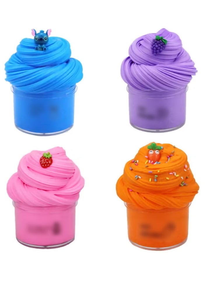 Haidue 4-Pieces Super Soft Sludge Slime Kit Stress Relief Toys  - Image 1