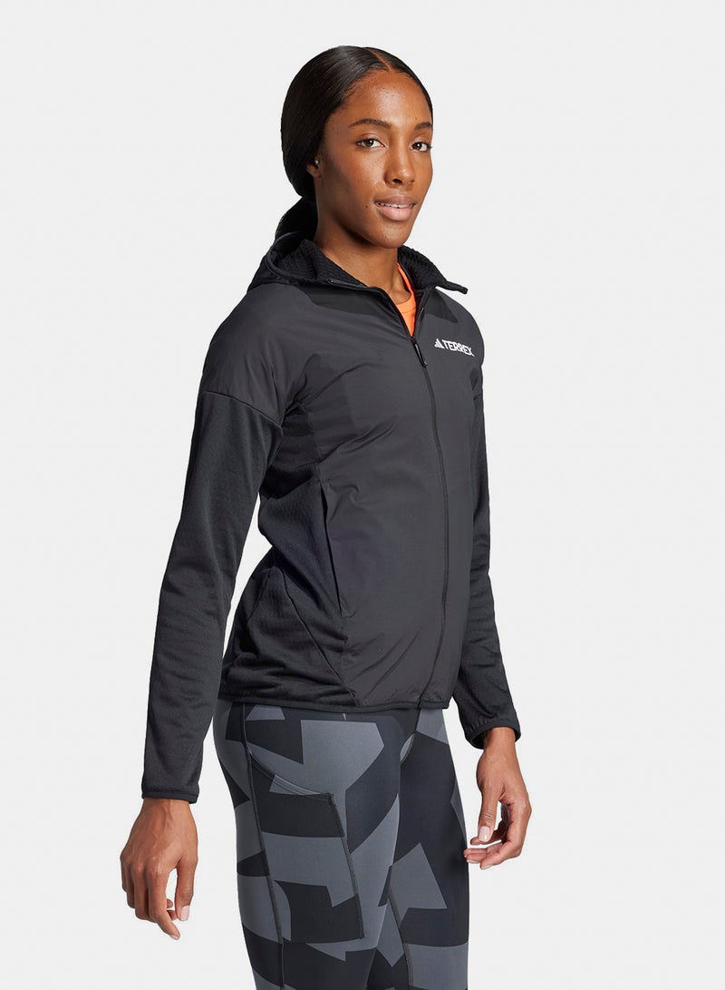 Adidas Terrex Xperior Climawarm+ Wind Light Fleece Hooded Jacket - Image 3