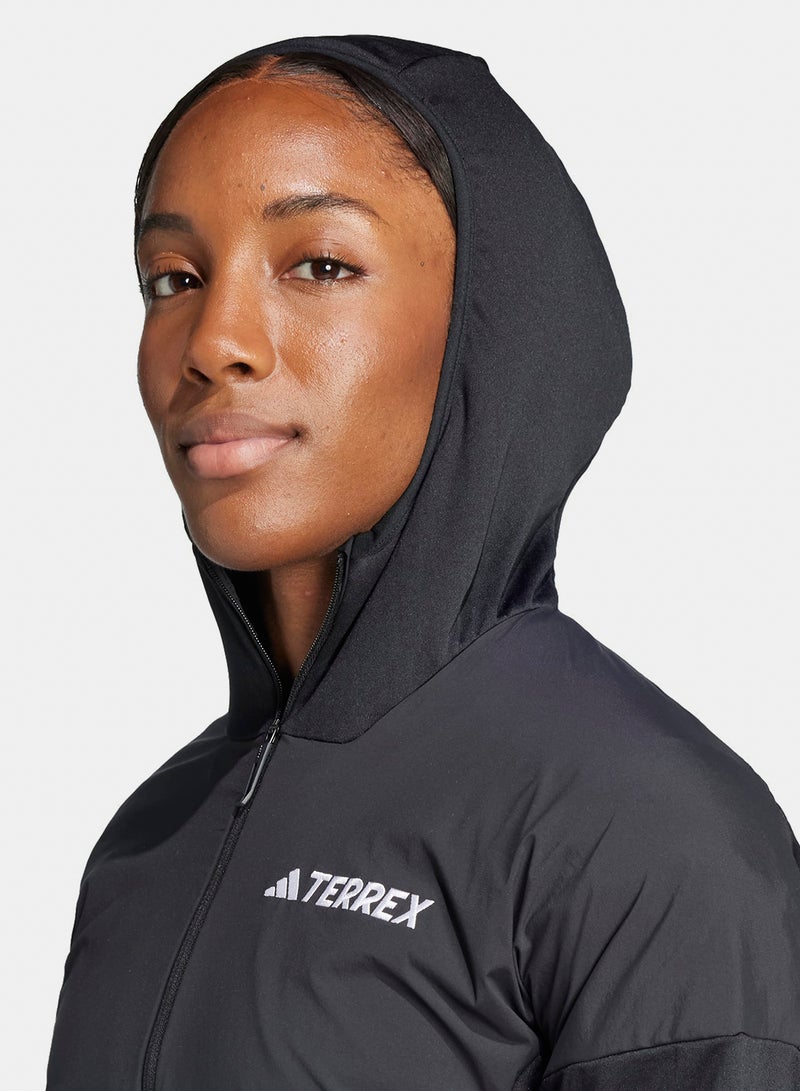 Adidas Terrex Xperior Climawarm+ Wind Light Fleece Hooded Jacket - Image 4