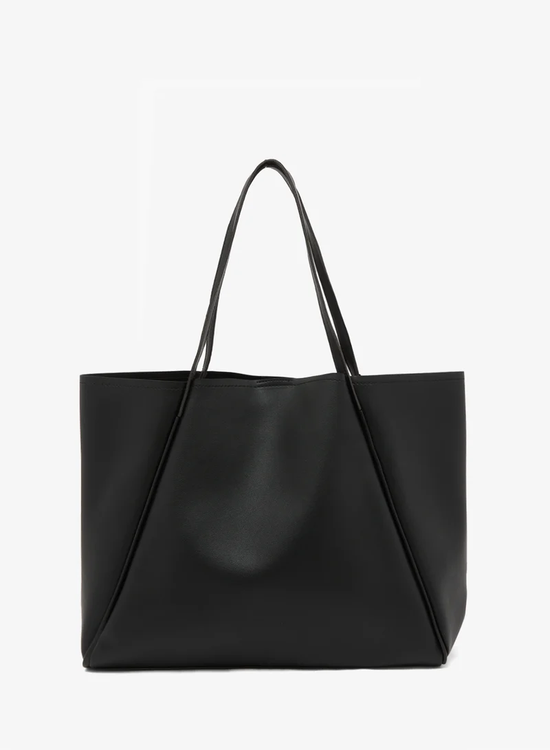 جلاموروس Oversized Faux Leather Tote Bag