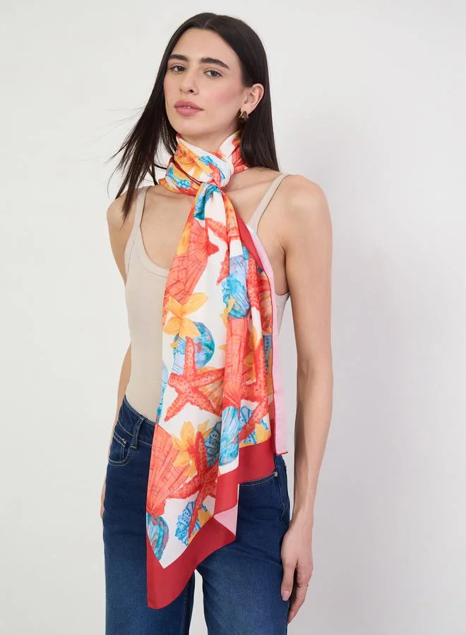 Styli Seashell Print Scarf