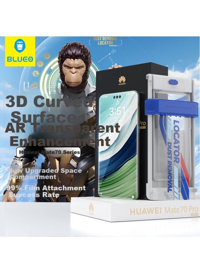 Blueo Blue Gorilla Suitable For Huawei Mate 70 Pro/70 Pro+ Phone Film Ar Full Glue Mate 70 Rs Extraordinary Master Tempered Film High Definition Anti-reflective Dust-free Warehouse Instant Paste Film - Image 1