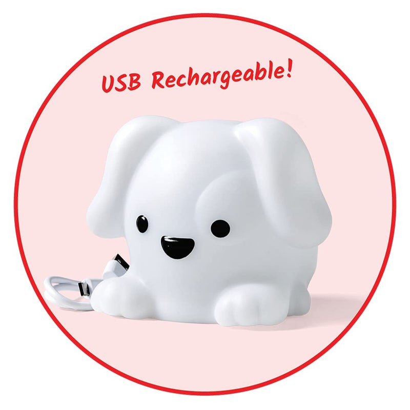 hand2mind PAWZ The Calming Pup, Learn Deep Breathing, Rechargeable Animal Night Light, Kids Anxiety Relief, Mindfulness for Kids, Calm Down Corner Supplies, Social Emotional Learning Activities - Image 3