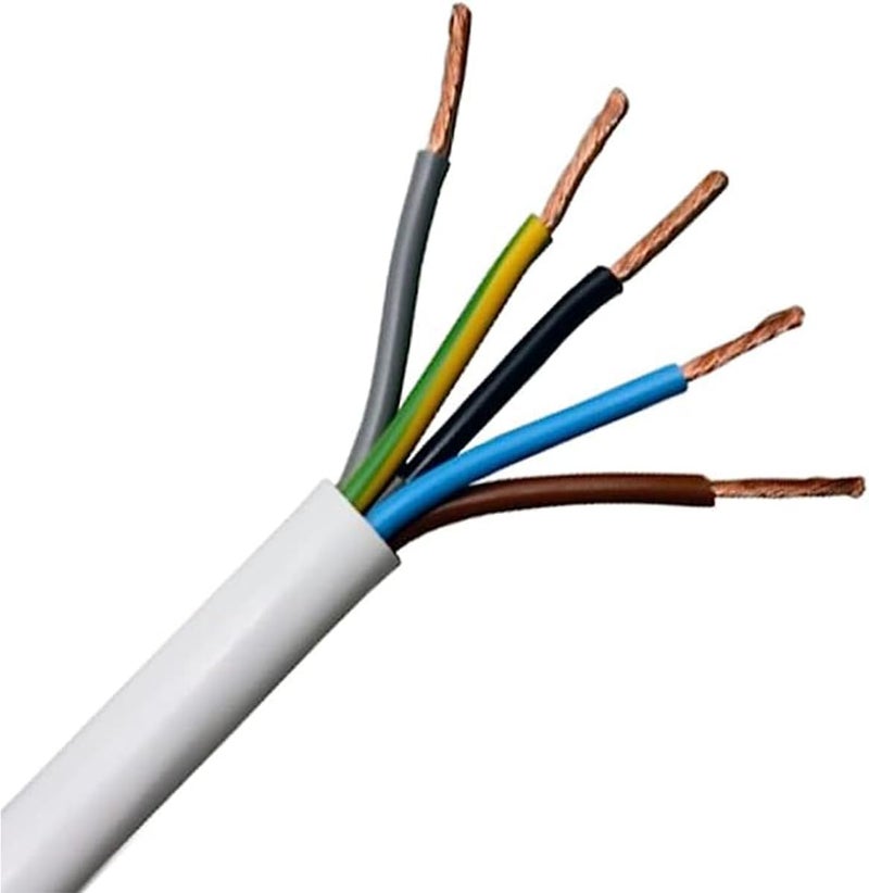 Global upgraded practical design Electrical Multicore PVC Flexible Cable Extension Wire Copper Power Cord 5 Meter (4 mm, 5 CORE) Classic modern blend design - Image 1