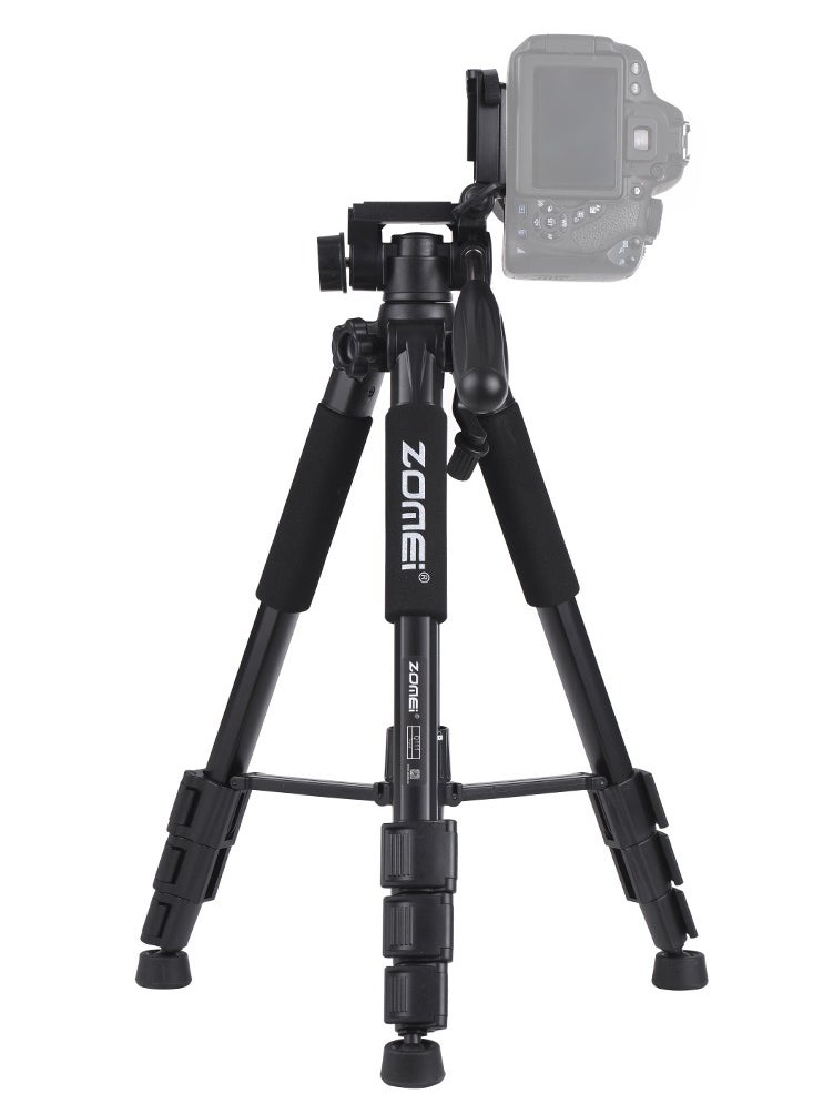 Zomei 142cm/56 Inch Lightweight Portable Aluminum Alloy Camera Travel Tripod with Mobile Phone Holder and Bluetooth Remote Control  - Image 3