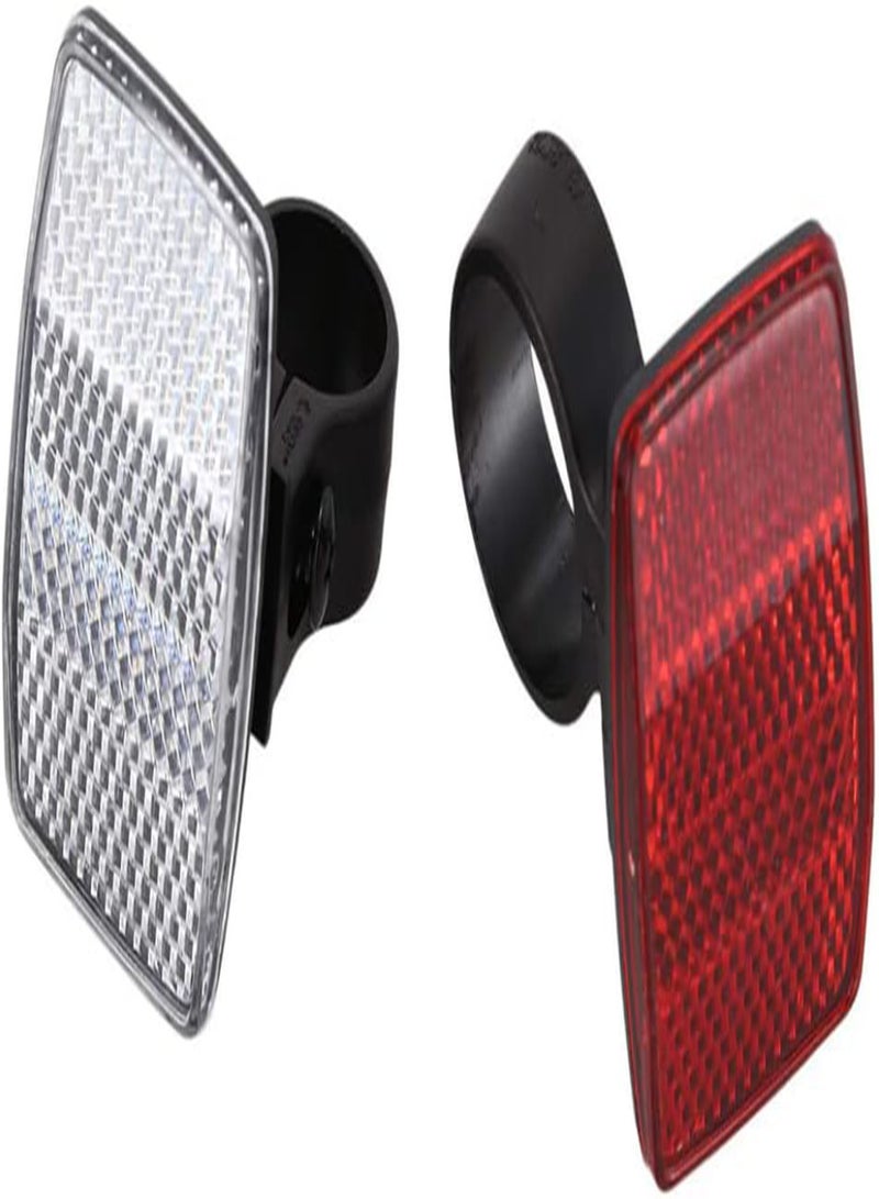 GGOOT Bike Reflectors Bicycle Cycling Light Reflector Rear Front for Handlebar Saddle Bar 30.4mm 2pcs, Bike Reflectors, Bike Rear Reflector Light, Bike Front Reflector  - Image 1