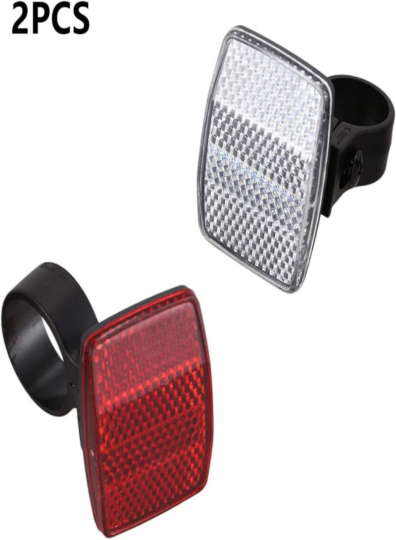 GGOOT Bike Reflectors Bicycle Cycling Light Reflector Rear Front for Handlebar Saddle Bar 30.4mm 2pcs, Bike Reflectors, Bike Rear Reflector Light, Bike Front Reflector  - Image 2