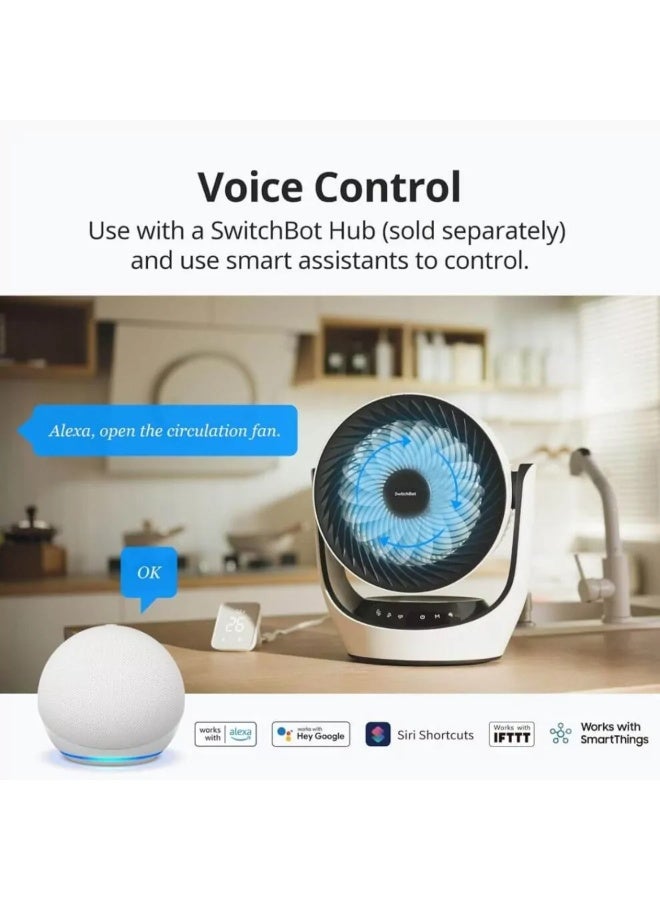 SwitchBot Smart Desk Fan | Portable Air Circulator for Indoor & Outdoor - Image 4