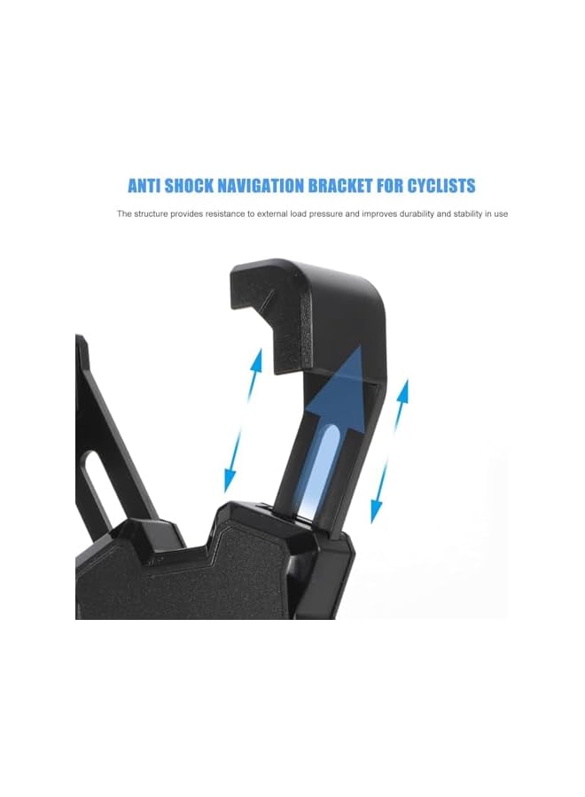 S-TOP Motorcycle Phone Mount Holder Bike, Robust Metal Construction Phone Clip, Secure Bike Phone Holder Compatible with 12.1 to 17.2 cm Smartphones for Daily Cycling Safety - Image 2