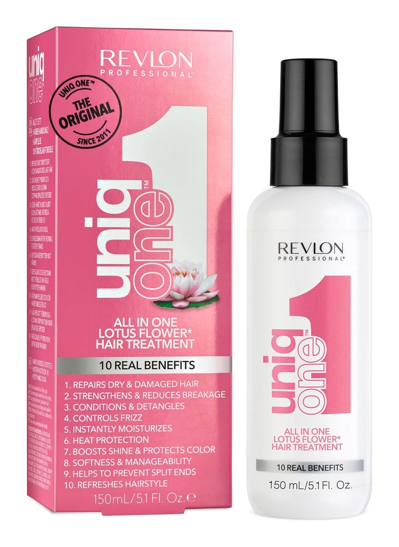 Revlon Uniq One Lotus Flower Hair Treatment for Women 150ml  - Image 1