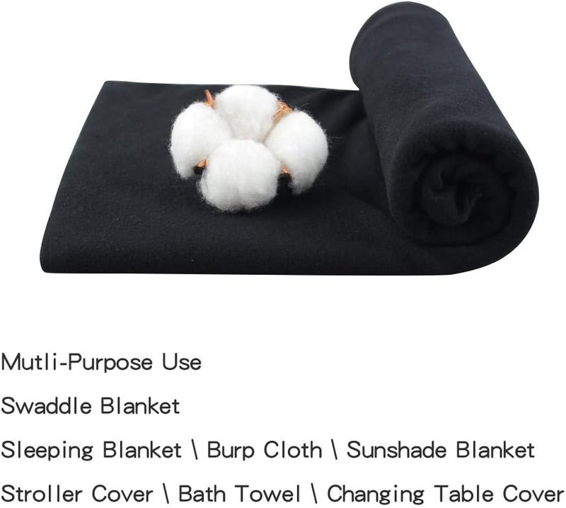 Pesaat Cotton Baby Swaddle Hat Set Newborn Infant Hats Receiving Blankets for Baby Boys Girls - Image 2