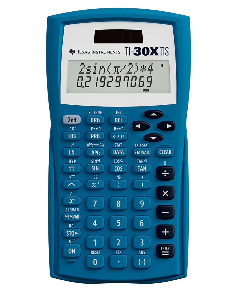 Texas Instruments TI-30XIIS Scientific Calculator, Blue - Image 1