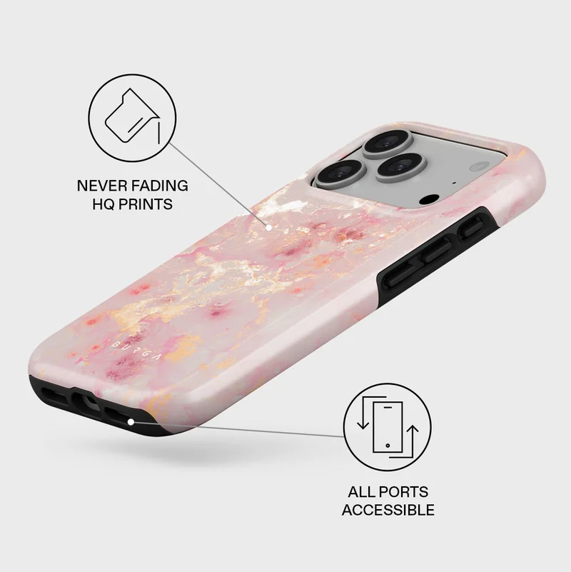 Burga iPhone 17 Pro Golden Coral Burga iPhone 17 Pro Golden Coral Premium Case Compatible with Hybrid Dual-Layer Hard Shell + Silicone Protection - Scratch-Resistant Shockproof Mobile Cover  | Best Price UAE