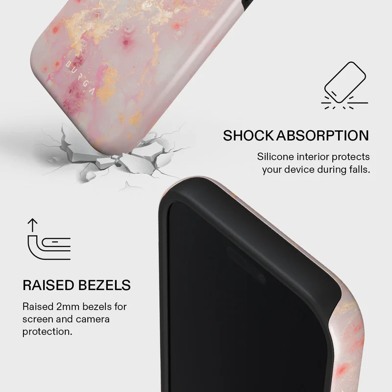 Burga iPhone 17 Pro Golden Coral Burga iPhone 17 Pro Golden Coral Premium Case Compatible with Hybrid Dual-Layer Hard Shell + Silicone Protection - Scratch-Resistant Shockproof Mobile Cover  | Best Price UAE