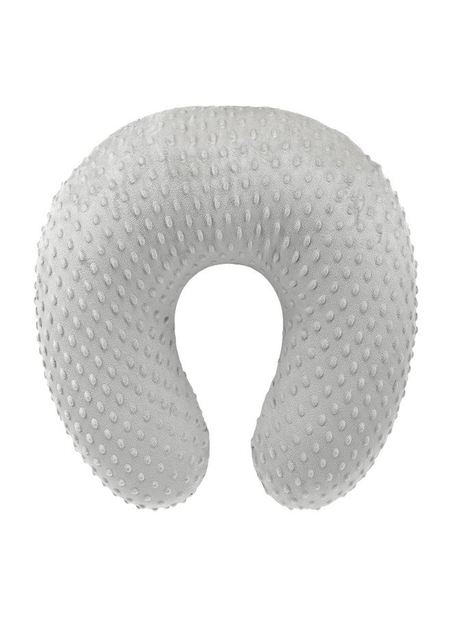 GFU Nursing Pillow Covers Newborn, Breastfeeding Pillow Case Made Minky Fabric, Removable Nursing Covers Fits Breastfeeding Pillows for Baby Boys and Girls, Cover Only (Grey) - Image 1