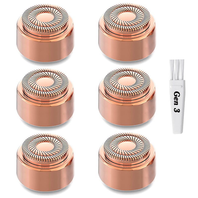 tuokiy Generation 3 Replacement Heads for Finishing Touch Flawless Facial Hair Remover, Double Precision Replacement Blades Heads Compatible with New Flawless Gen 3, 6 pack - Image 1