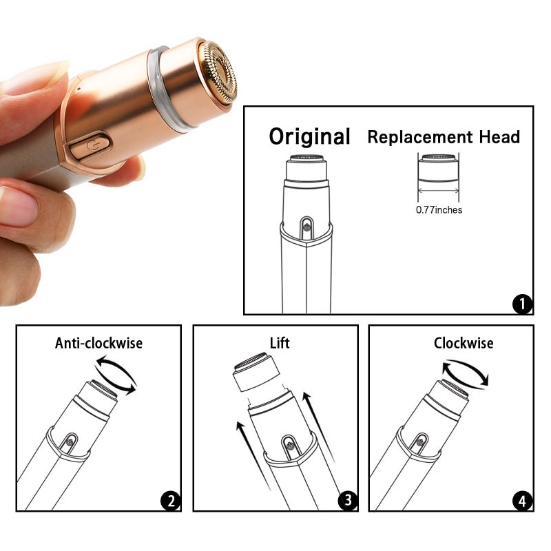 tuokiy Generation 3 Replacement Heads for Finishing Touch Flawless Facial Hair Remover, Double Precision Replacement Blades Heads Compatible with New Flawless Gen 3, 6 pack - Image 5