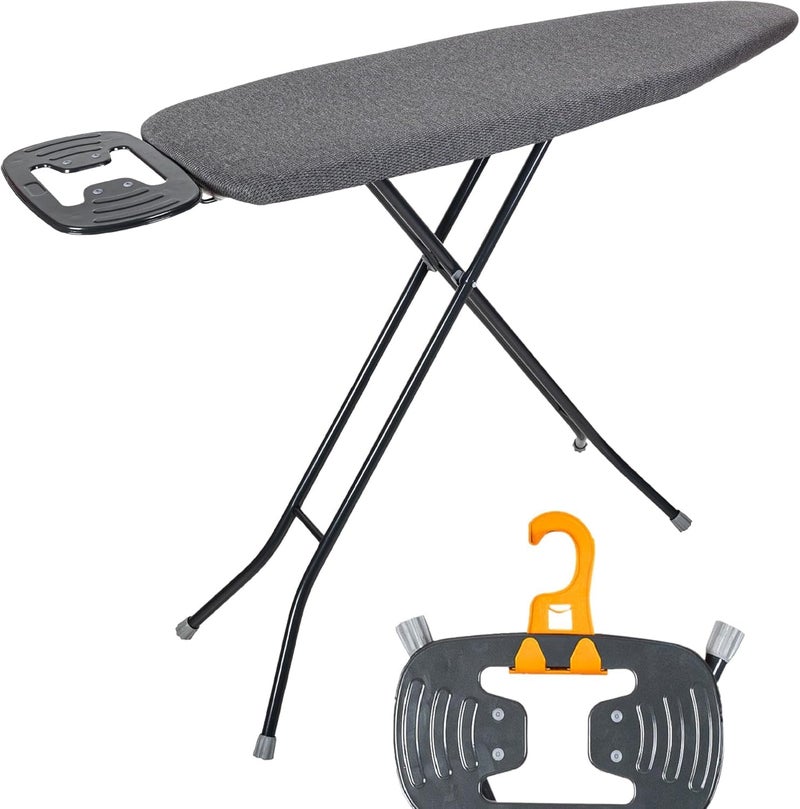 Ironing Board with Iron Rest Iron Board with 3 Layers Extra Thick Cover Compact and Space Saver Foldable Ironing Board Adjustable Height Easy Storage with Smart Hanger and Lightweight Design