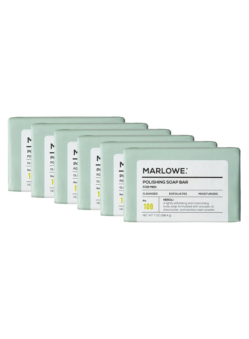 Marlowe No. 108 Polishing Soap Bar for Men 6-Pack - Image 1